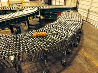 flexible roller conveyor system