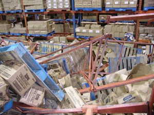 damaged racks 